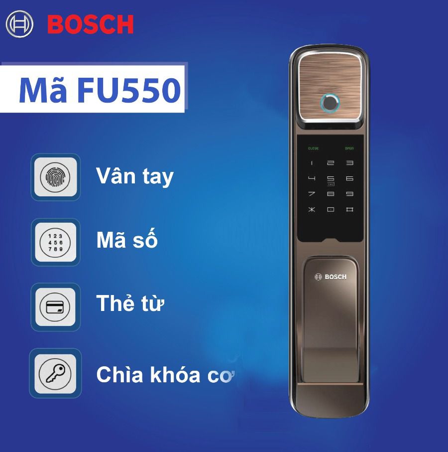 Khóa cửa vân tay Bosch FU550 - ảnh 1