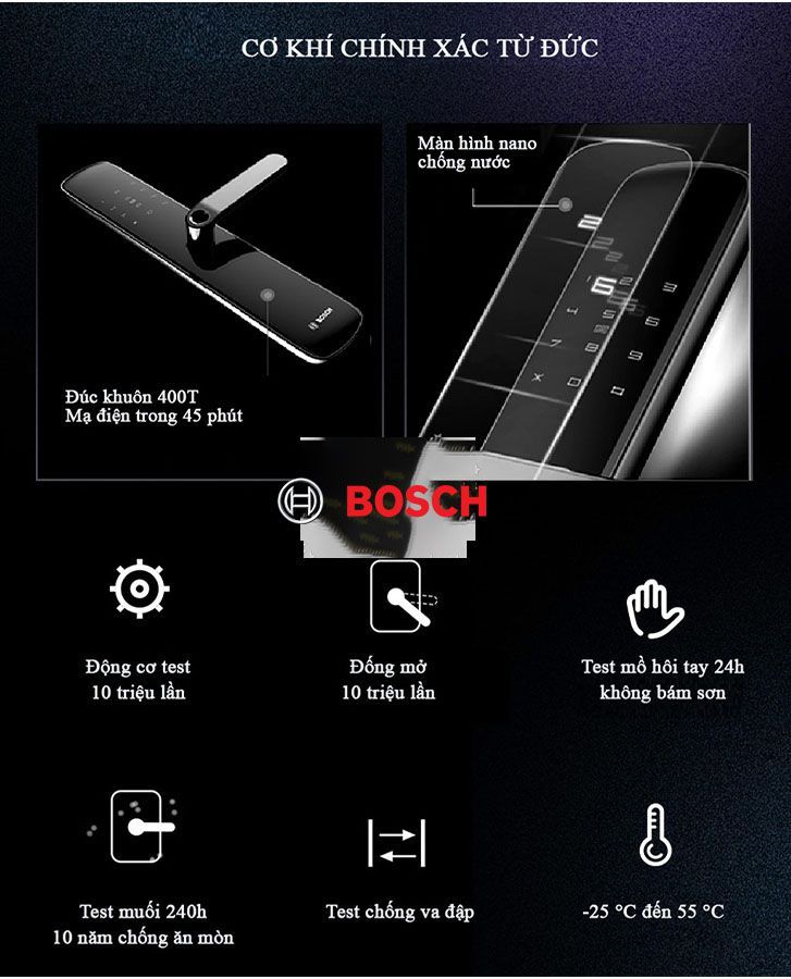 Khóa cửa vân tay Bosch ID60C - ảnh 2