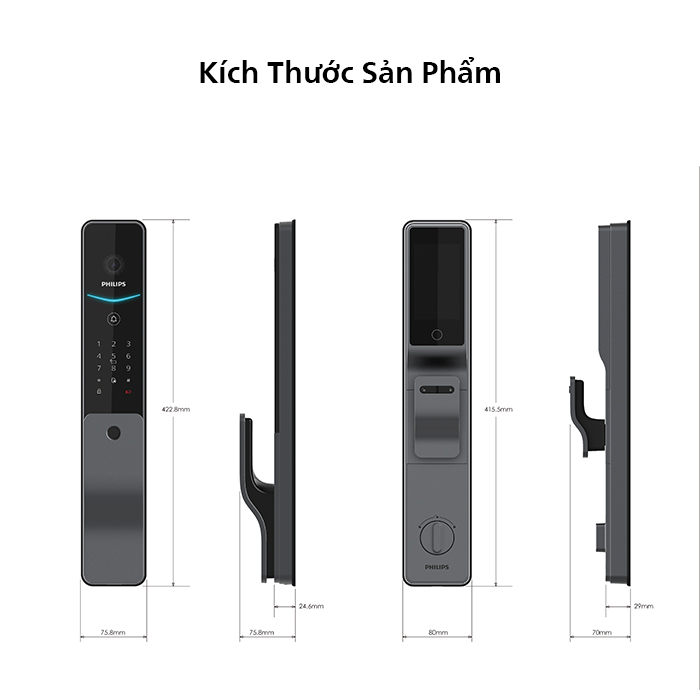Khóa điện tử nhận diện khuôn mặt Philips DDL720-FVP - ảnh 13
