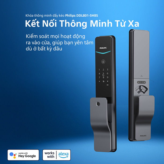 Khóa cửa thông minh Philips DDL801-5HBS - ảnh 4