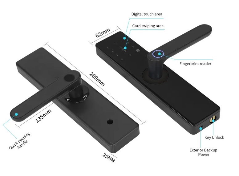 Khóa cửa vân tay Hilux x7w - ảnh 2